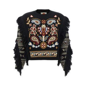 FARM RIO Black Wool Women's Cardigan